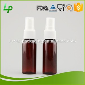 PET Plastic Clear 30ml Spray Bottles Brown Color